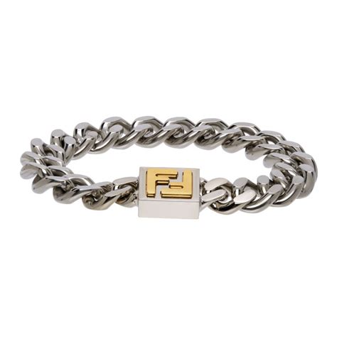 fendi ff leather bracelet|Fendi Filo bracelet .